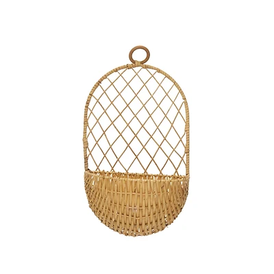 Hello Honey® Natural Handwoven Hanging Wicker Basket