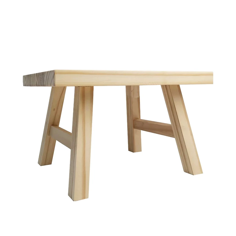 13" Unfinished Wooden Step Stool by Make Market®