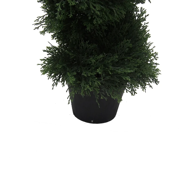 4ft. Artificial Potted Green Cedar Spiral Tree