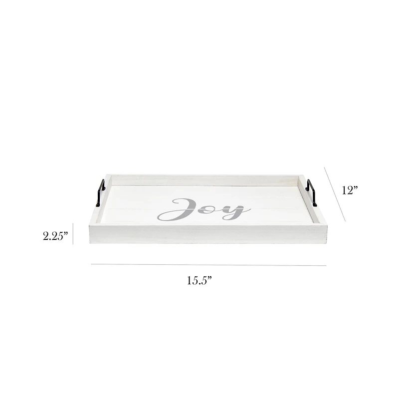 Elegant Designs™ 15.5" Joy Serving Tray with Handles