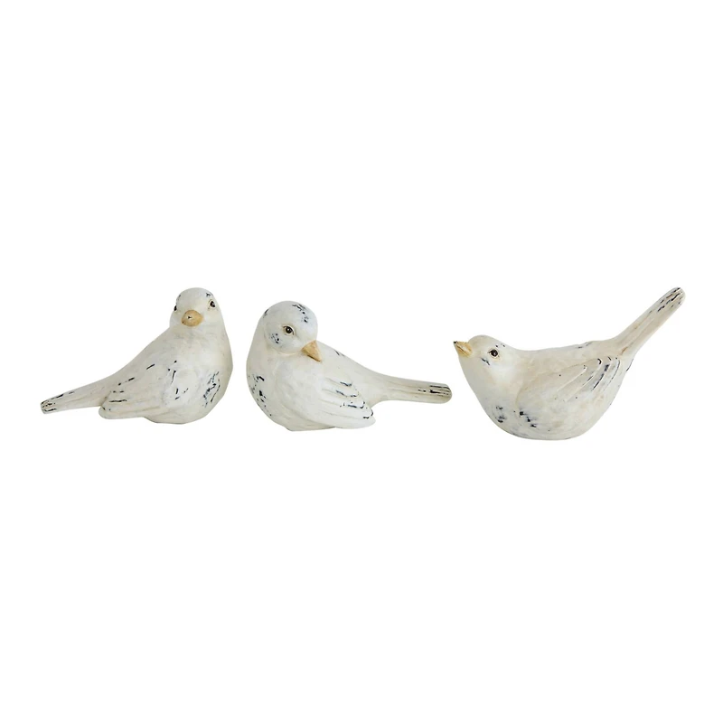 Hello Honey® Distressed White Finish Bird Set