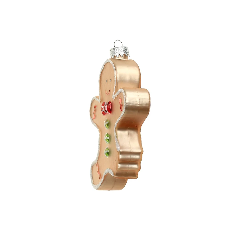 4" Gingerbread Cookie with Bite Glass Ornament by Ashland®