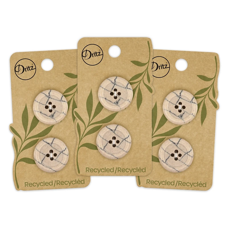 Dritz® 23mm Beige-Camel Recycled Polyester Round Button, 6ct.