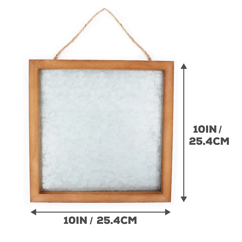 ArtSkills® 3 Pack 10" x 10" Wood Framed Metal Plaque