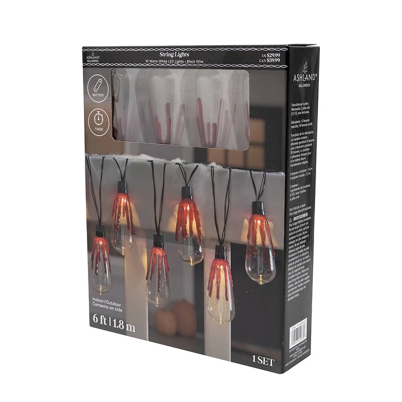 10ct. Bloody Bulb LED String Lights by Ashland®