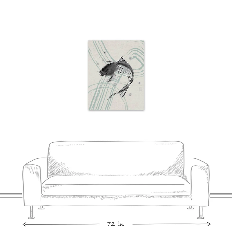 Koi on Ripple Canvas Wall Art