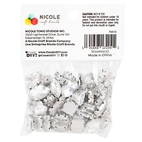 CousinDIY Silver Crystal Glass Sew-On Rhinestones, 64ct.