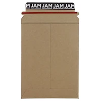 JAM Paper 6" x 8" Brown Kraft Flat Photo Mailer Peel & Seal Closure Envelopes, 6ct.