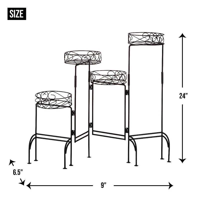 25'' Four-Tier Plant Stand Screen