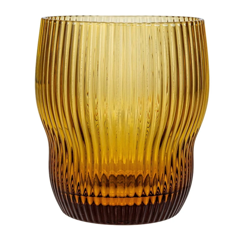 Hello Honey® 8oz. Amber Ribbed Drinking Glass