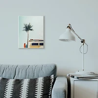 Stupell Industries Surf Bus Yellow With Palm Tree Photography, 10" x 15"