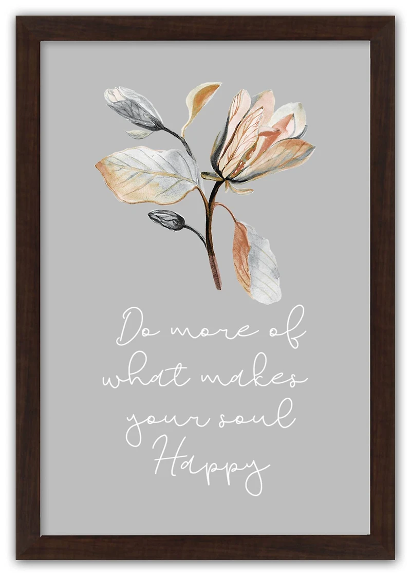 Makes Your Soul Happy Fall Print in Black Frame