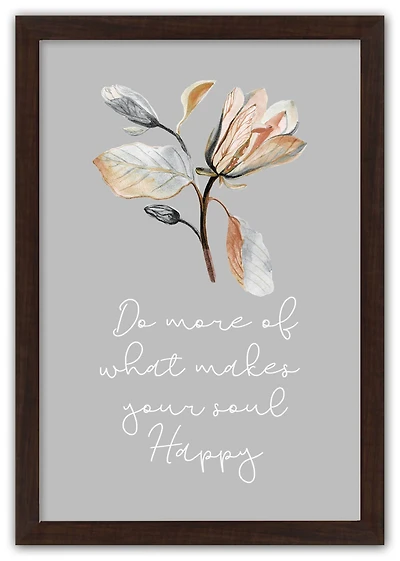 Makes Your Soul Happy Fall Print in Black Frame