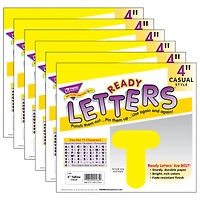 Trend Yellow 4" Casual Uppercase Ready Letters®, 6 Packs