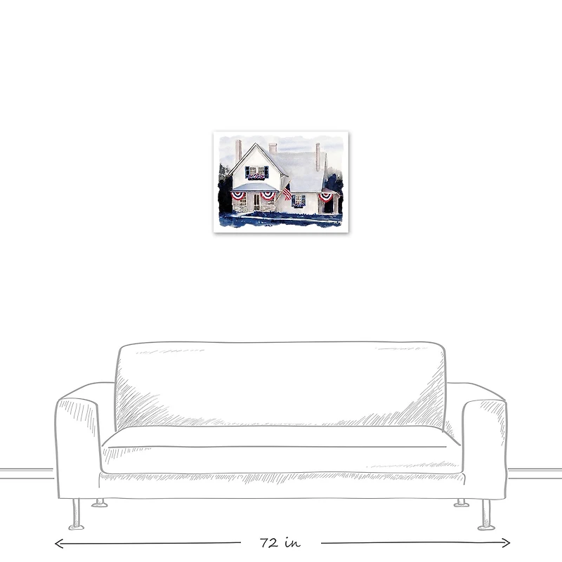 All American Home Canvas Wall Art