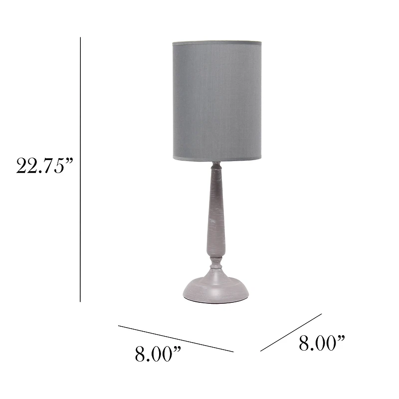 Simple Designs 23" Traditional Candlestick Table Lamp
