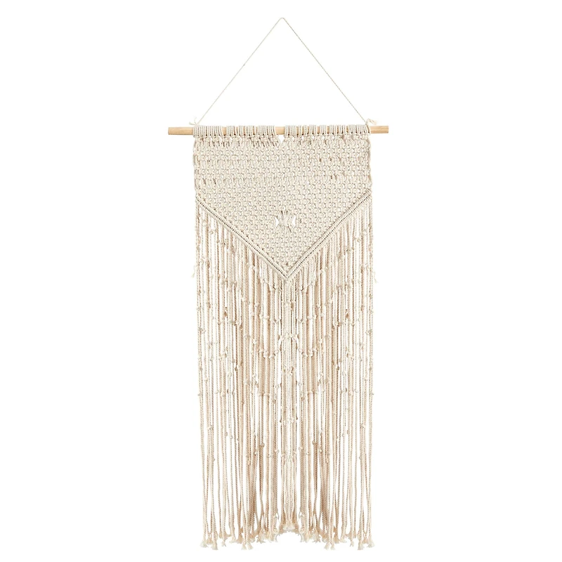 34" x 18" Hand Crafted Boho Macrame Wall Hanging Decor