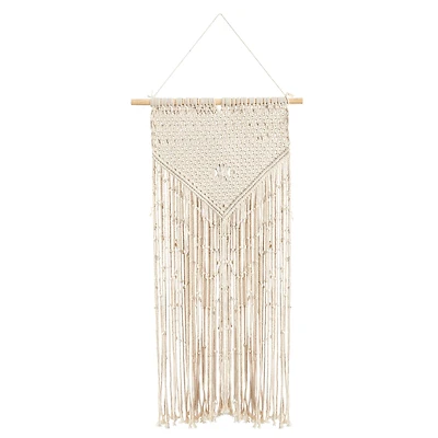 34" x 18" Hand Crafted Boho Macrame Wall Hanging Decor