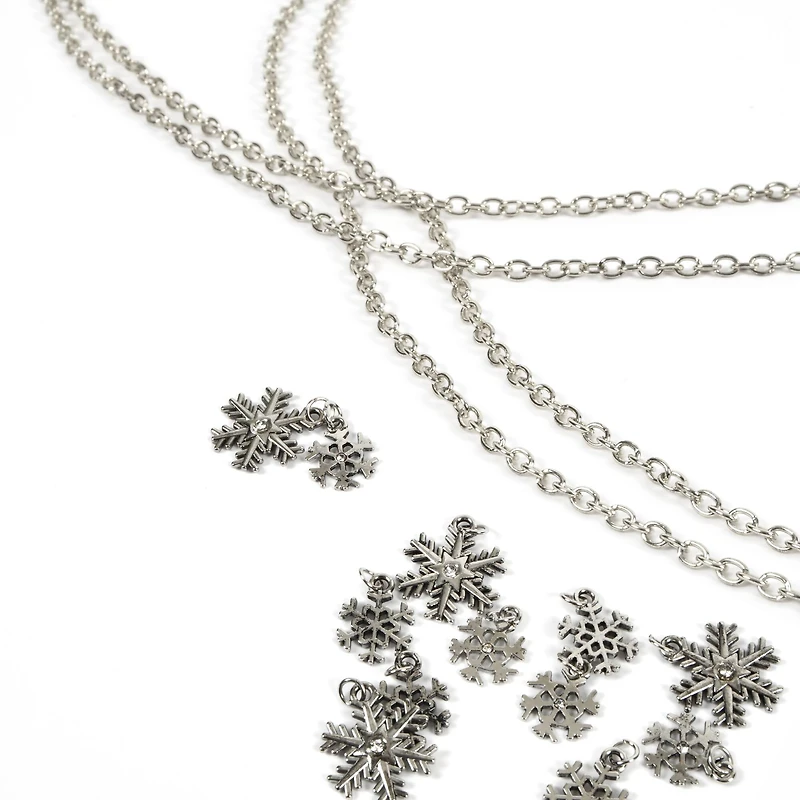 Silver Snowflake Charm Set by Bead Landing™