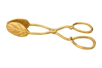 Hello Honey® 8" Gold Embossed Leaf Shaped Tongs