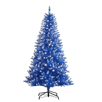 6.5ft. Pre-Lit Fashion Blue Artificial Christmas Tree, Clear Lights