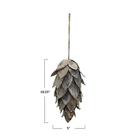 Hello Honey® 10.25" Natural Birch Bark Pinecone Ornament