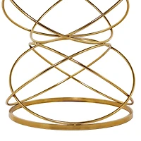 24" Open Ring Accent Table with Black Marble Top