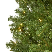 6.5ft. Pre-Lit Vancouver Spruce Artificial Christmas Tree, Warm White LED Lights