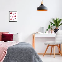 Stupell Industries Expressive Seductive Lips Red Lipstick Shades Framed Giclee Art