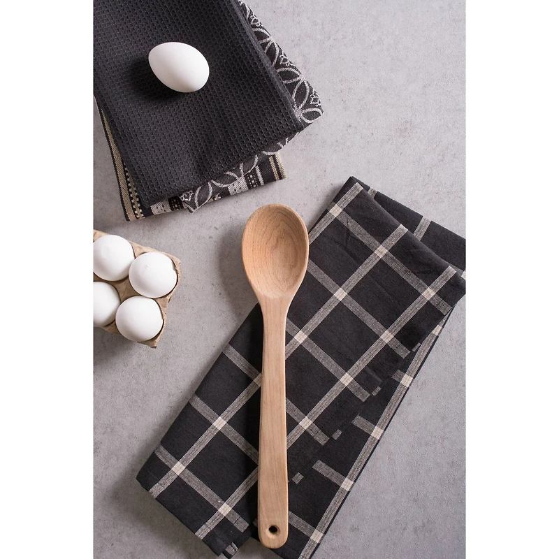 DII® Black Dishtowel & Dishcloth Set