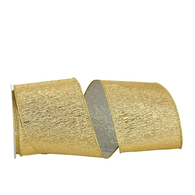 JAM Paper 4" x 10yd. Metallic Wired 2-Color Lame Ribbon