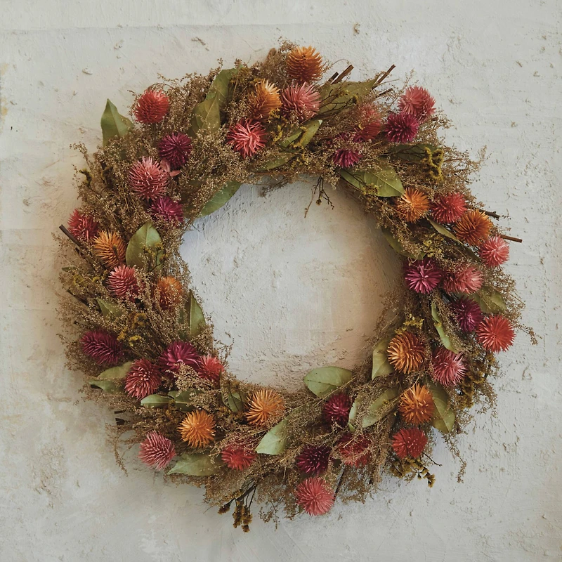 Hello Honey® 18" Round Dried Natural Botanicals Wreath