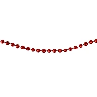 Metallic Beaded Commercial Christmas Garland - 66' x .15" - Red - Unlit