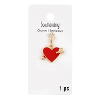 Red Heart with Arrow Charm by Bead Landing™