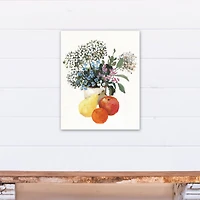 Fruit and Flower Still Life 16" x 20" Canvas Wall Art
