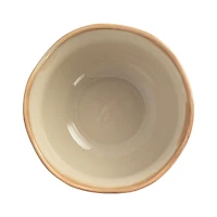 Hello Honey® 5" Brown & White Striped Hand-Painted Stoneware Bowl, 3ct.