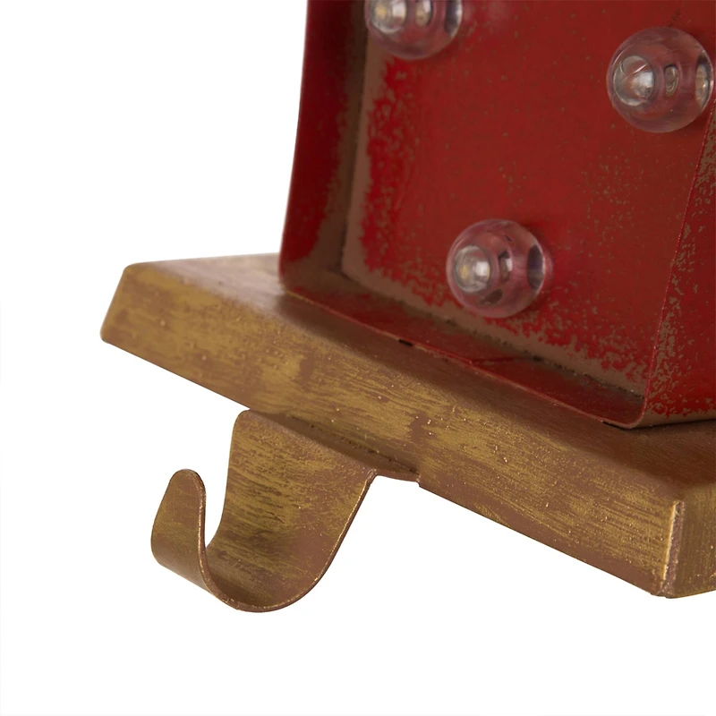 Glitzhome® 7.5" Marquee LED Gift Box Stocking Holder