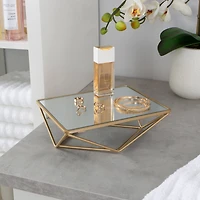 Home Details Gold Geometric Design Vanity Mirror