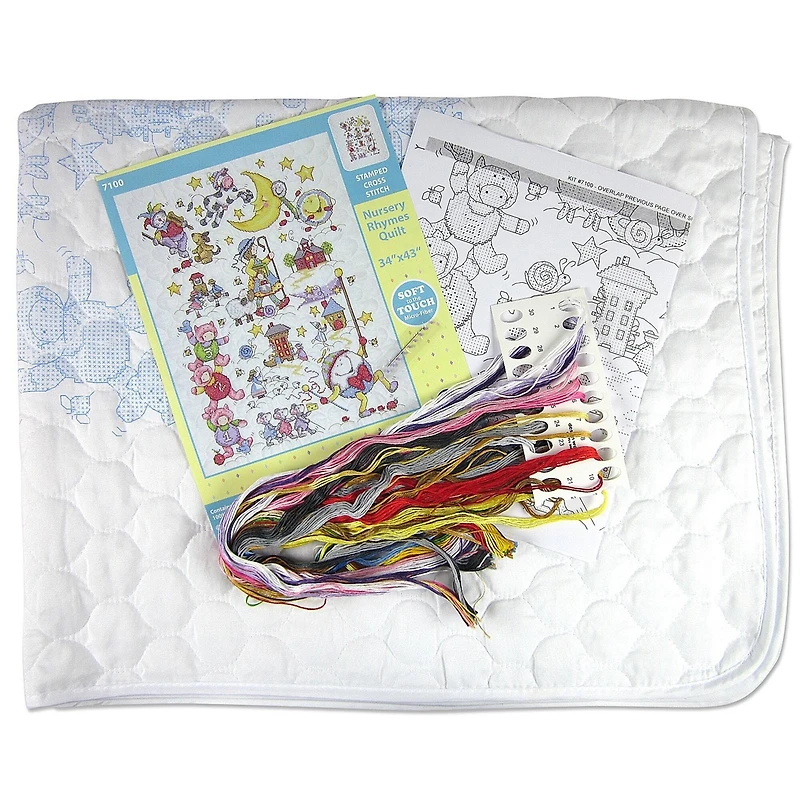 Design Works™ Nursery Rhymes Stamped Quilt Cross Stitch Kit