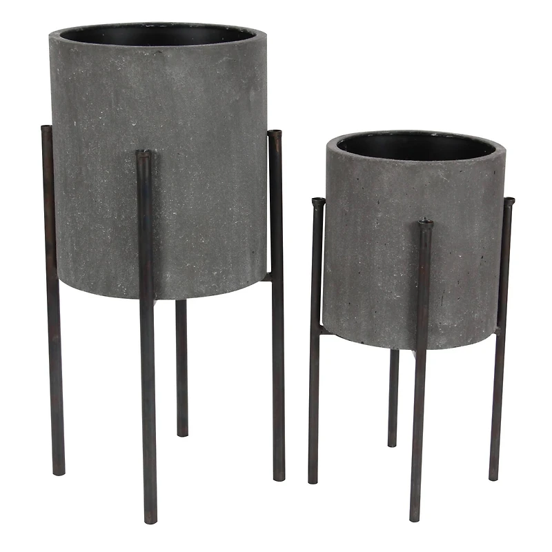 Modern Metal Planter Set