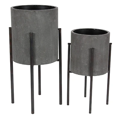 Modern Metal Planter Set