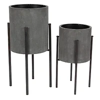 Modern Metal Planter Set