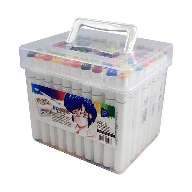 Sargent Art® 80-Piece Dual-Tip Triangular Marker Set