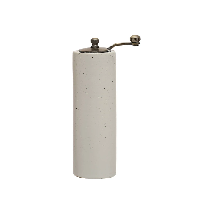 Hello Honey® 6.25" White Stoneware Salt & Pepper Grinder