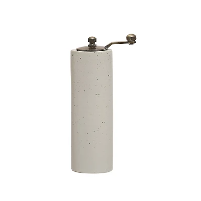 Hello Honey® 6.25" White Stoneware Salt & Pepper Grinder