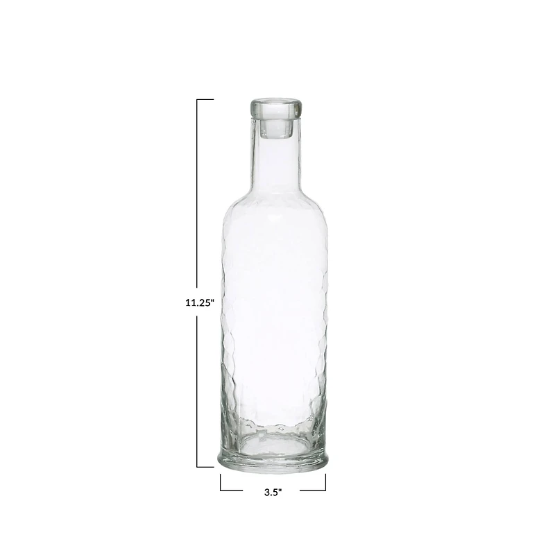 Hello Honey® 32oz. Clear Hammered Glass Carafe