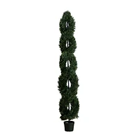 8ft. UV-Resistant Double Pond Cypress Spiral Topiary