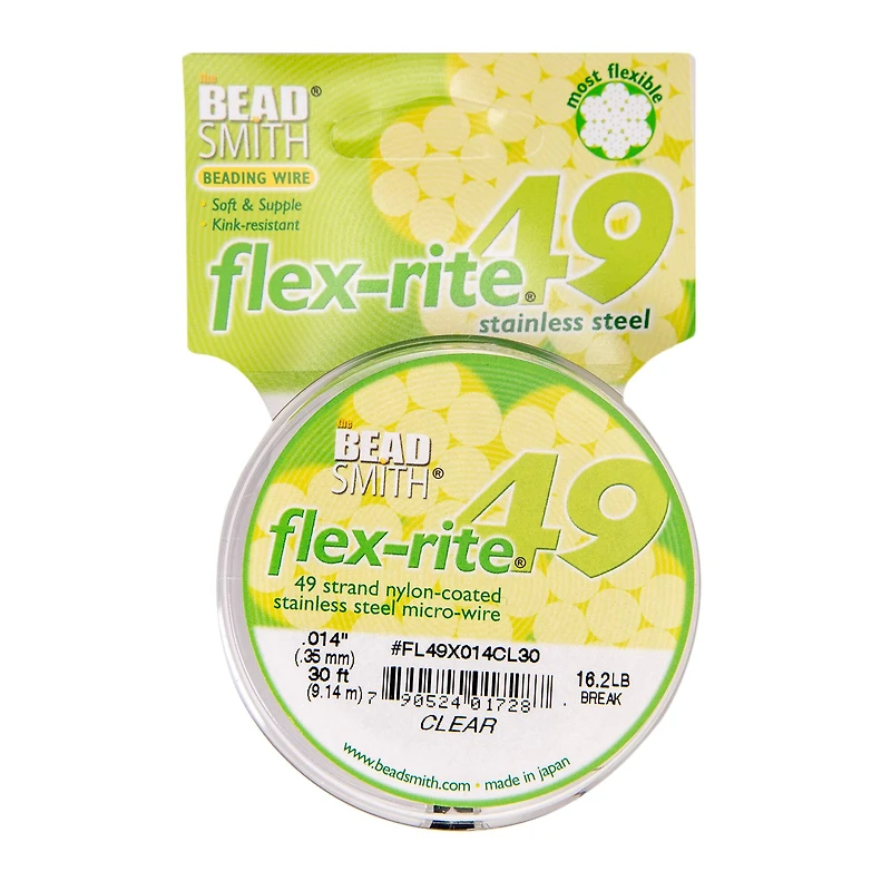 Flex-Rite® 0.014" Clear 49 Strand Beading Wire