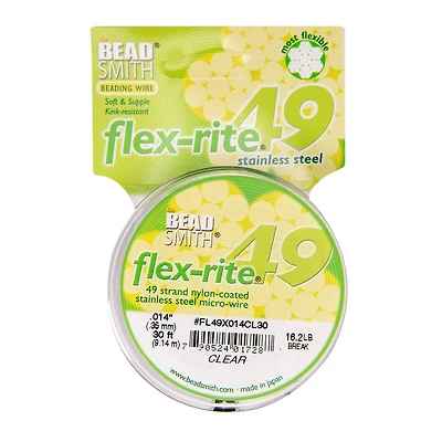 Flex-Rite® 0.014" Clear 49 Strand Beading Wire