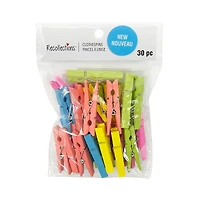 12 Packs: 30 ct. (360 total) Medium Neon Clothespins by Recollections™